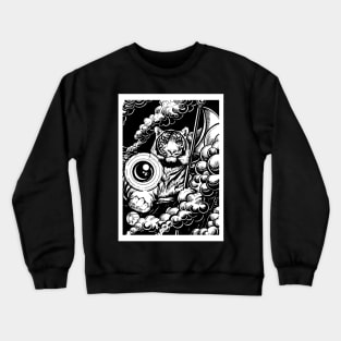 The Tiger's Gift - White Outlined Version Crewneck Sweatshirt